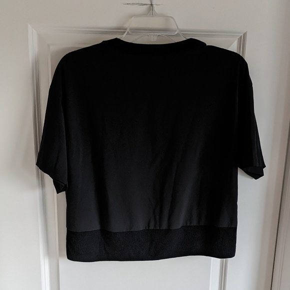 Athleta Zephyr Crop Tee, Black, Size XS - Picture 3 of 6